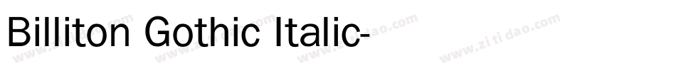 Billiton Gothic Italic字体转换